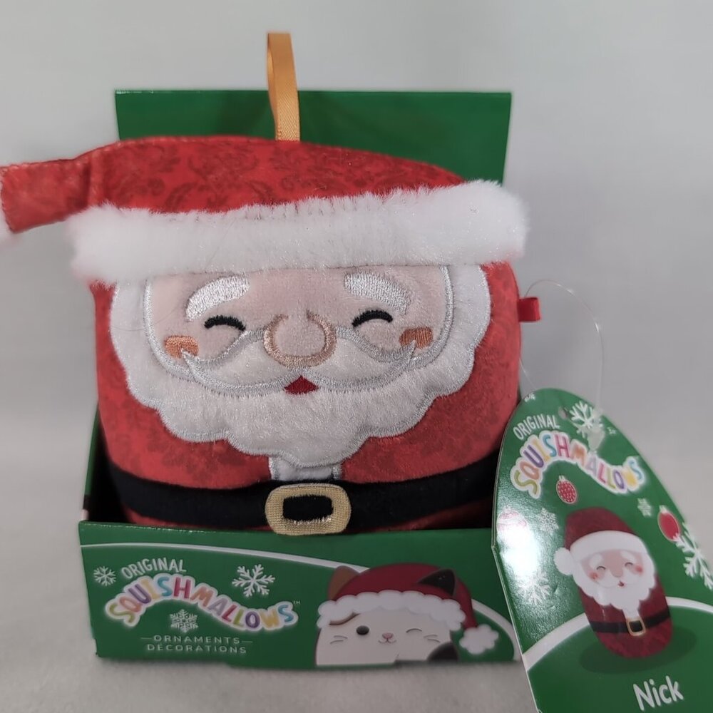 Squishmallow Ornaments Nick Santa Claus Jazwares 2023 S4 #76-15 Kellytoy NEW